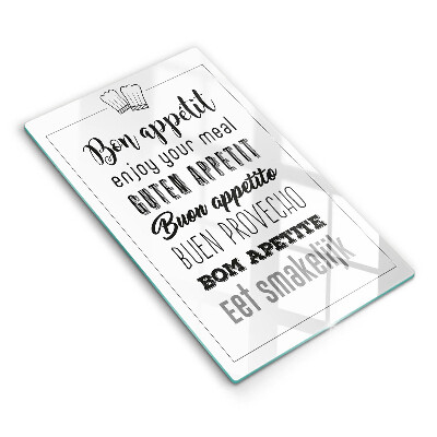 Krájecí prkénko skleněné Kuchyňský nápis, věta