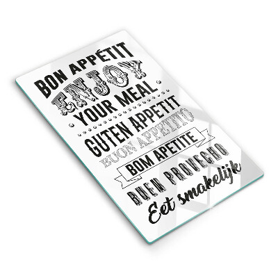 Skleněná krájecí deska Nápis do kuchyně, věta