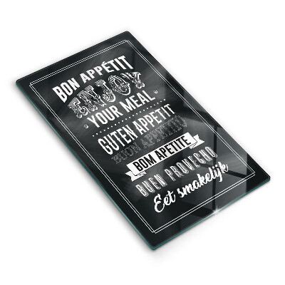 Skleněné krájecí prkénko Nápis do kuchyně, věta