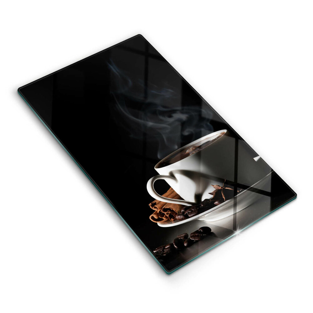 Krájecí prkénko skleněné Šálek horké kávy