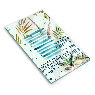 Skleněná deska do kuchyně Ilustrace z dovolené