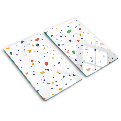 Skleněná deska do kuchyně Barevná kamenina 