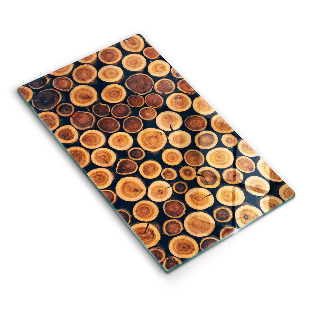 Skleněné krájecí prkénko Dřevěné kmeny stromů