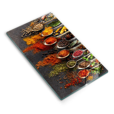 Krájecí prkénko skleněné Lžičky koření