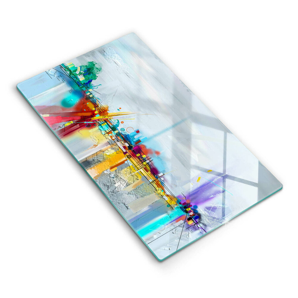 Krájecí prkénko skleněné Malovaná abstrakce