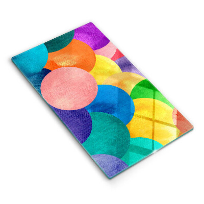 Skleněné krájecí prkénko Barevné kruhy