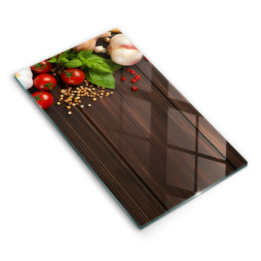 Krájecí prkénko skleněné Zelenina na stole