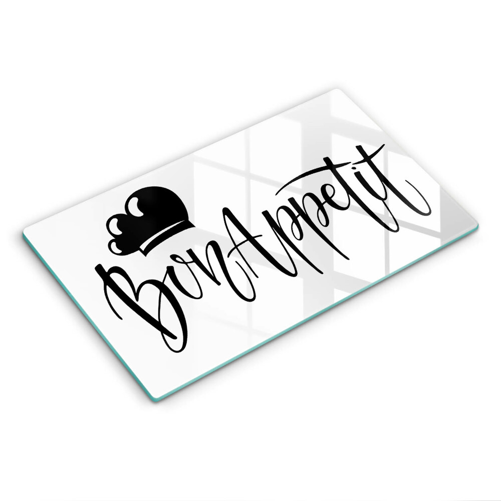 Skleněná krájecí deska Nápis Bon Appetit