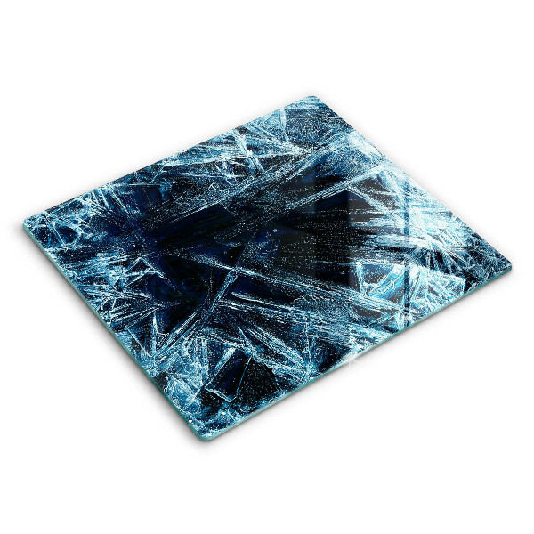 Skleněná deska do kuchyně 60x52 cm Struktura ostrého ledu