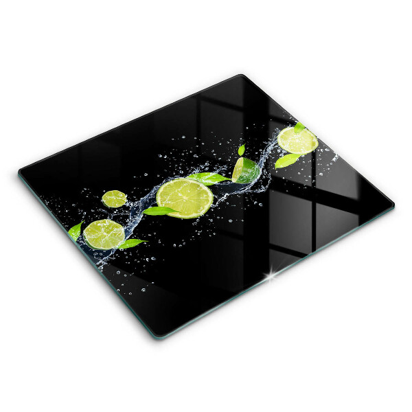 Skleněná krájecí deska 60x52 cm Vápenná mátová voda