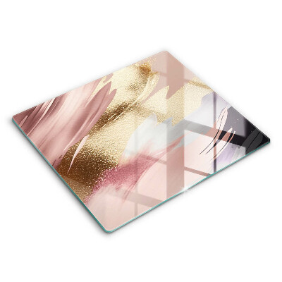 Skleněná deska do kuchyně 60x52 cm Pastelové skvrny