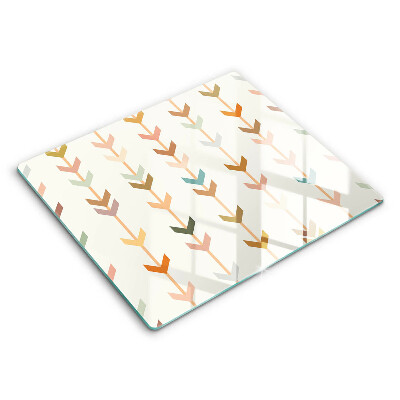 Krájecí prkénko skleněné 60x52 cm Geometrické prvky