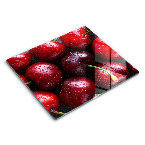 Skleněná deska do kuchyně 60x52 cm Třešně zblízka