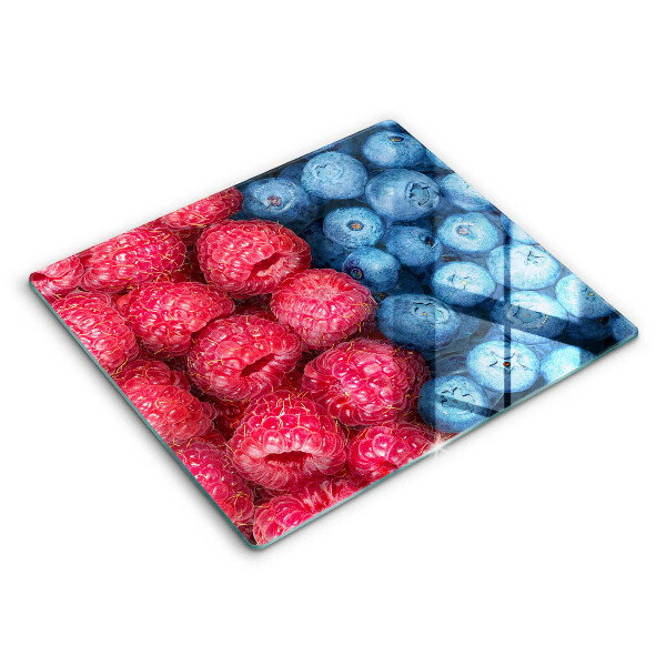 Skleněné krájecí prkénko 60x52 cm Maliny a borůvky