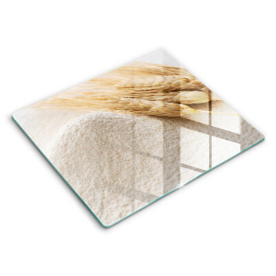 Skleněné krájecí prkénko 60x52 cm Mouka a obilné klasy