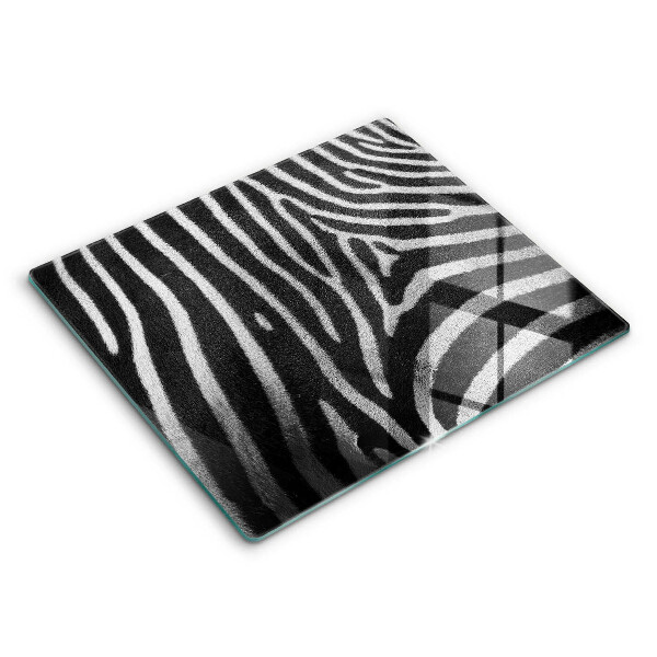 Skleněná deska do kuchyně 60x52 cm Pruhovaná zebra