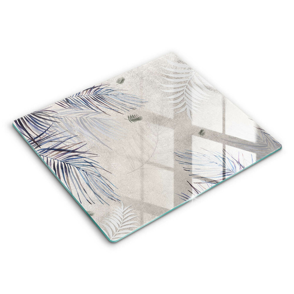 Skleněná deska do kuchyně 60x52 cm Jemné listy