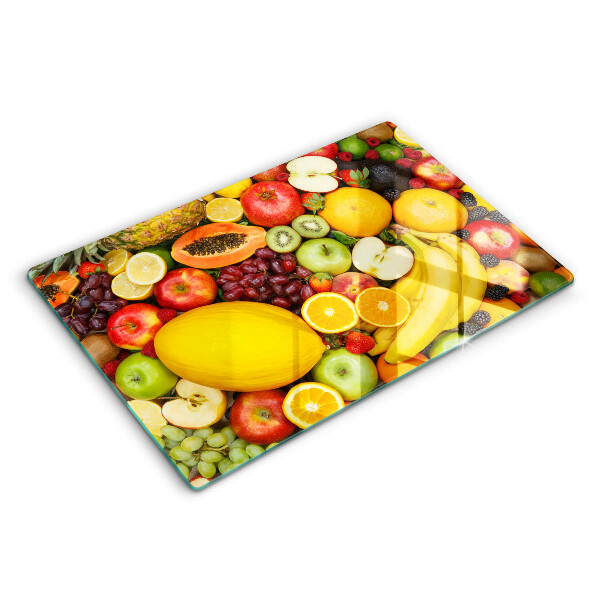 Skleněná krájecí deska 80x52 cm Sbírka ovoce