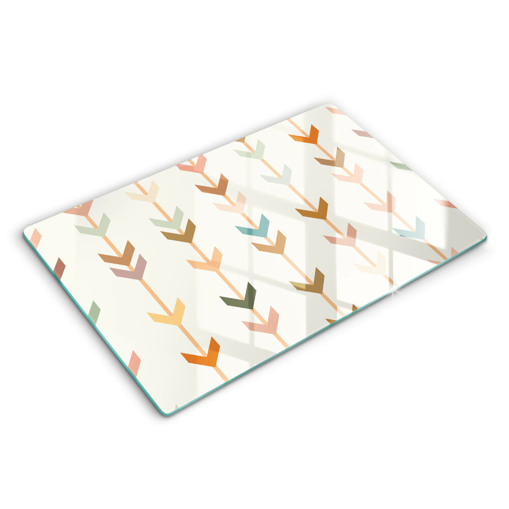 Skleněné krájecí prkénko 80x52 cm Geometrické prvky