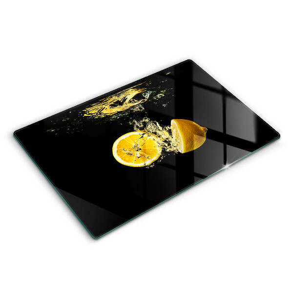 Skleněná deska do kuchyně 80x52 cm Šťavnaté citronové ovoce