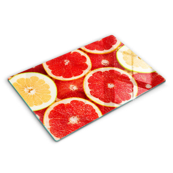 Skleněné krájecí prkénko 80x52 cm Plátky grapefruitu