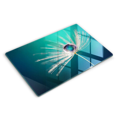 Skleněná krájecí deska 80x52 cm Rosa na pampelišce