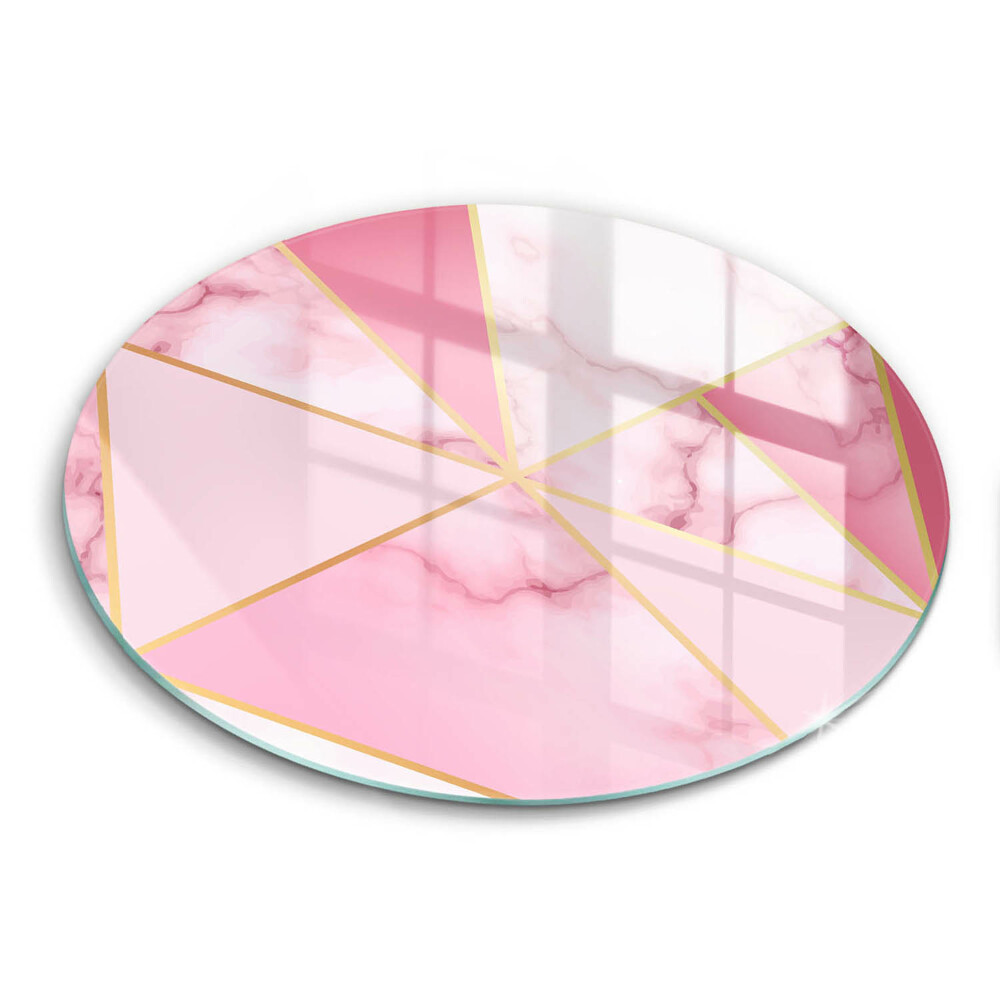 Skleněné krájecí prkénko okrągła Geometrický mramor