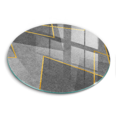 Skleněná deska do kuchyně okrągła Ostré tvary