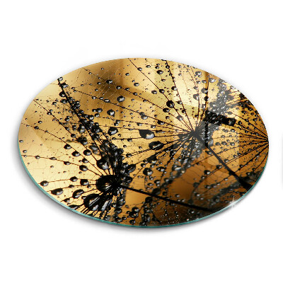 Krájecí prkénko skleněné okrągła Rosa a foukačky