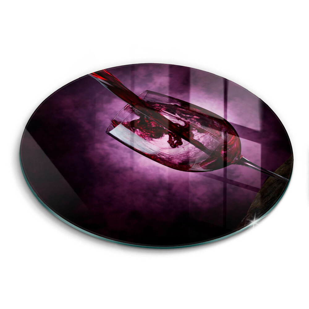 Skleněná deska do kuchyně okrągła Sklenice na víno