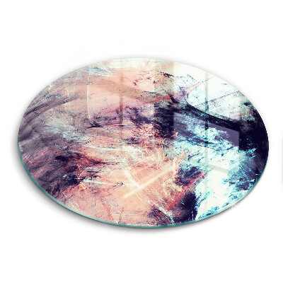 Skleněná krájecí deska okrągła Malovaná abstrakce