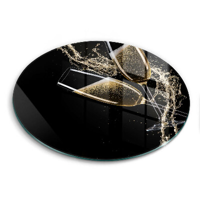 Skleněné krájecí prkénko okrągła Sklenice na šampaňské