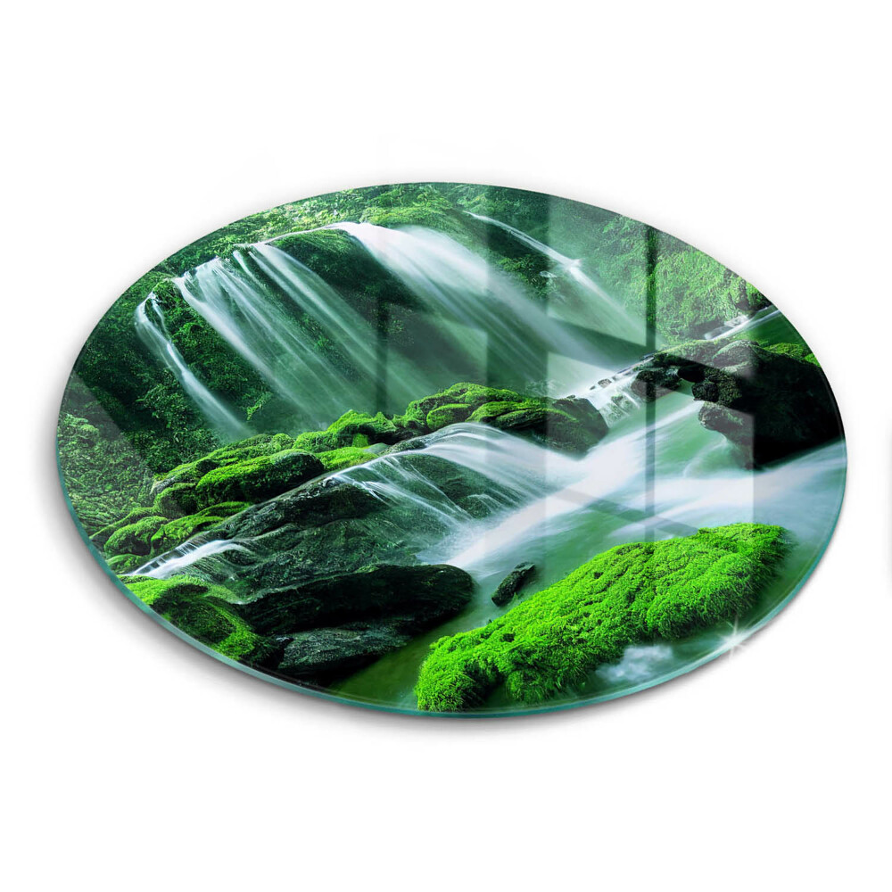Krájecí prkénko skleněné okrągła Divoký vodopád v džungli