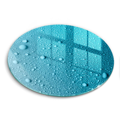 Skleněná krájecí deska okrągła Kapky vody