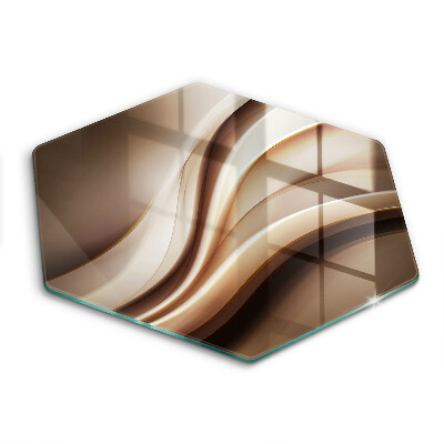 Skleněná deska do kuchyně Mírné linie abstrakce