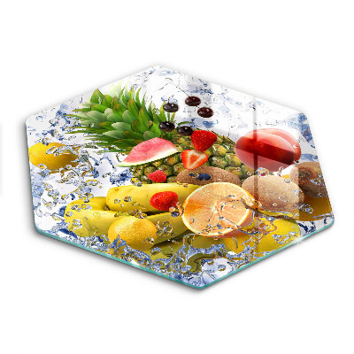 Skleněná krájecí deska Šťavnaté ovoce a voda