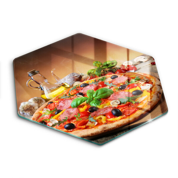 Krájecí prkénko skleněné Italská pizza