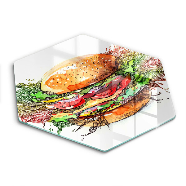 Skleněné krájecí prkénko Hamburská kresba