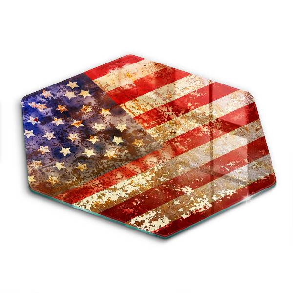 Skleněná deska do kuchyně Vlajka USA