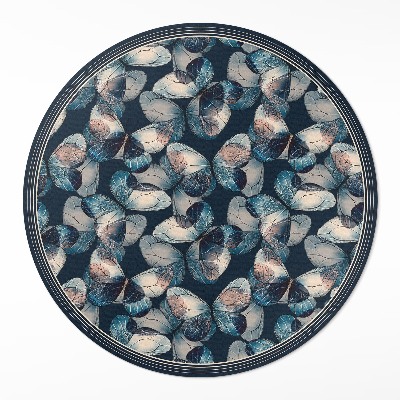 Kulatý vinylový koberec Motýli krásný hmyz