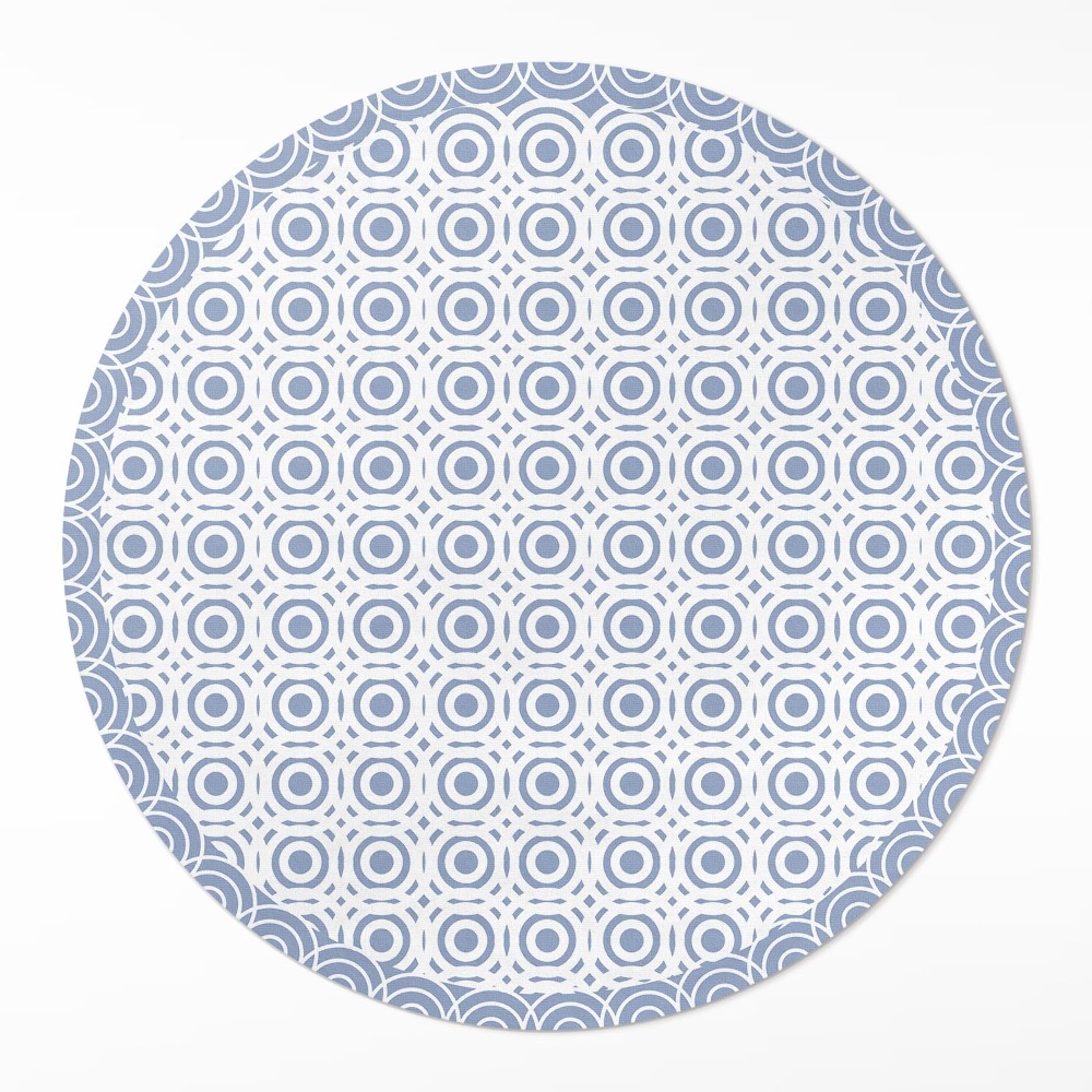 Kulatý vinylový koberec Drobná kola mozaika v řeckém stylu