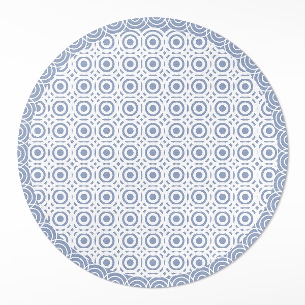 Kulatý vinylový koberec Drobná kola mozaika v řeckém stylu