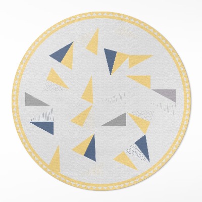 Kulatý vinylový koberec Geometrická abstrakce trojúhelníků
