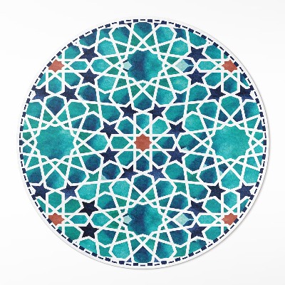 Kulatý vinylový koberec Krásná mozaika s hvězdičkami