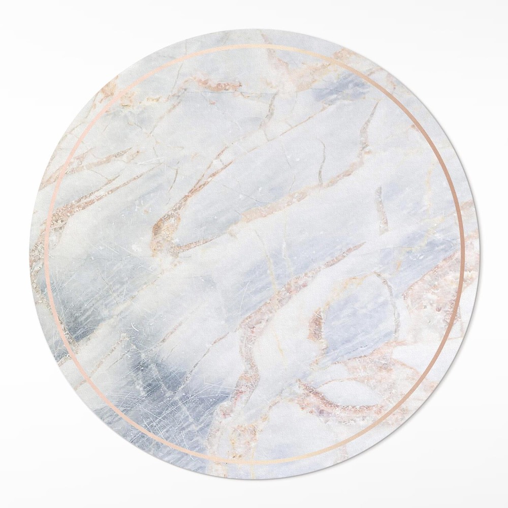 Kulatý vinylový koberec Stylový módní mramor glamour