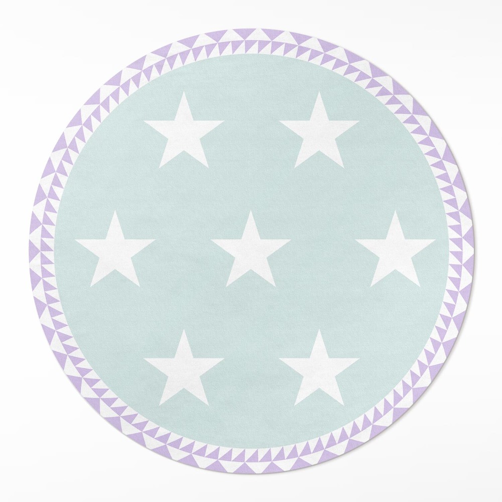Kulatý vinylový koberec Jasné hvězdičky dekorace