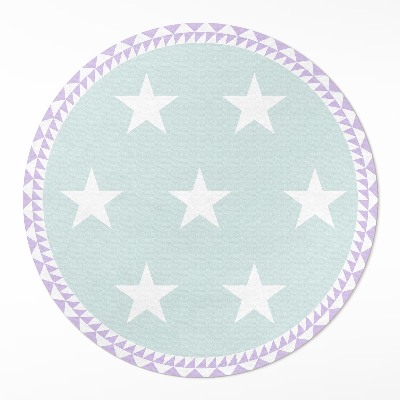 Kulatý vinylový koberec Jasné hvězdičky dekorace