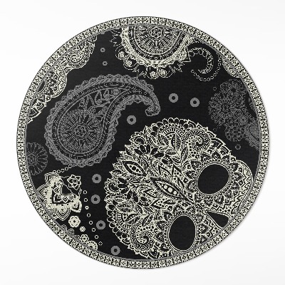 Kulatý vinylový koberec Dekorativní lebka