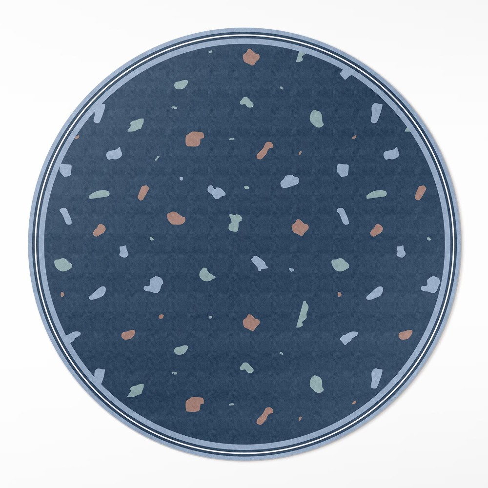 Kulatý vinylový koberec Abstraktní pastelové skvrny