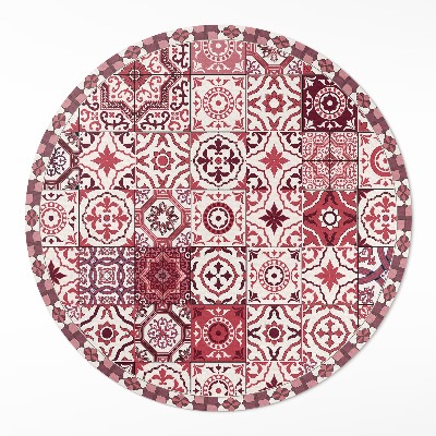 Kulatý vinylový koberec Mozaika vzorovaných dlaždic